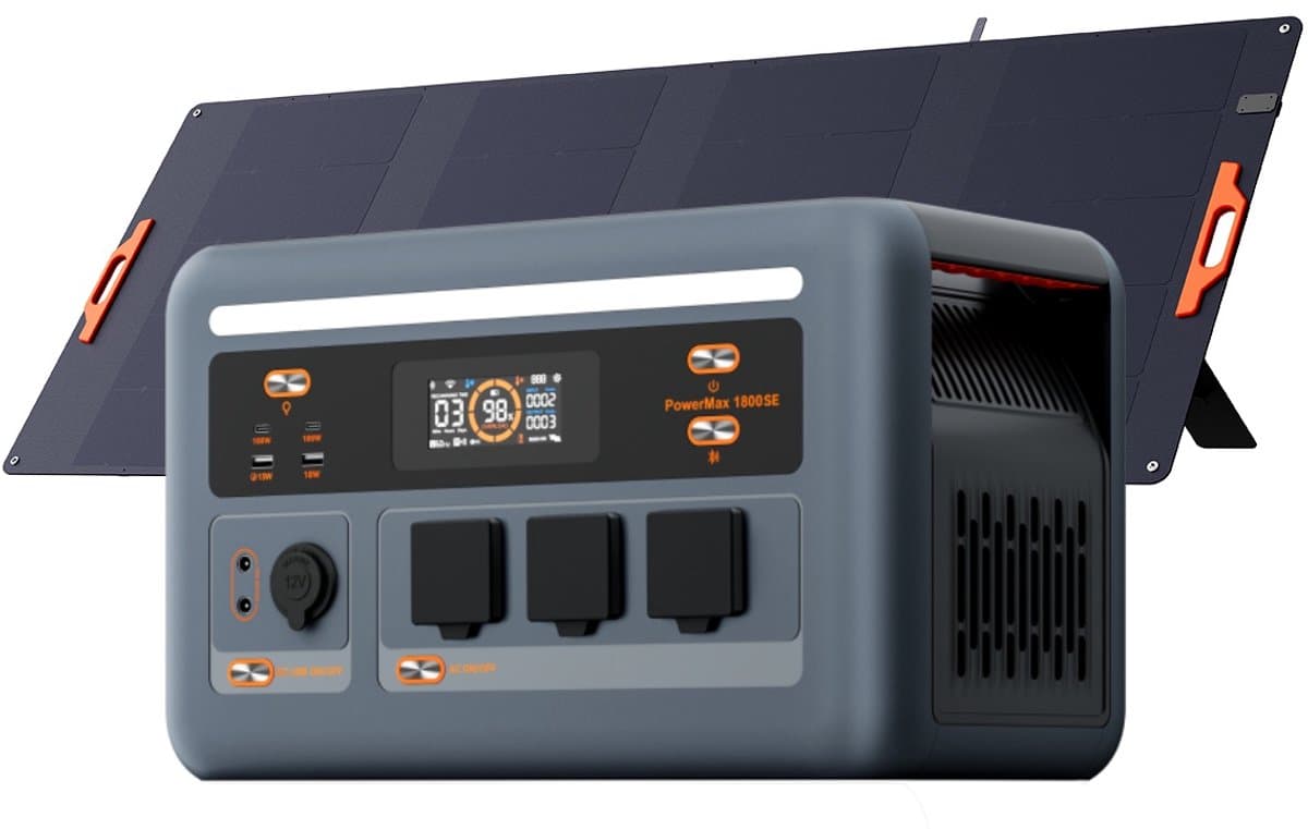 OSCAL PowerMax 1800 SE Powerstation 1024Wh LiFePO4 - 400W Zonnepaneel PM400 SE Solar Generator Set
