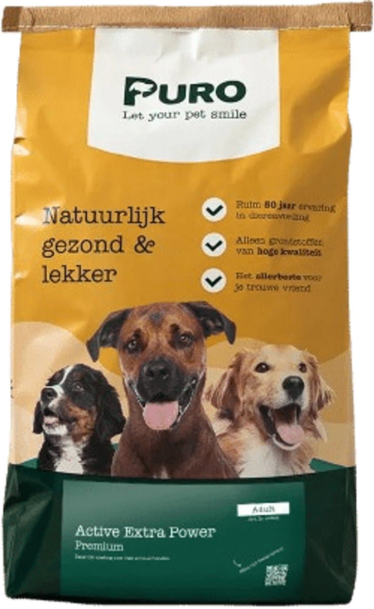 Puro Premium - Active Extra Power - Hondenvoer - 5 kg