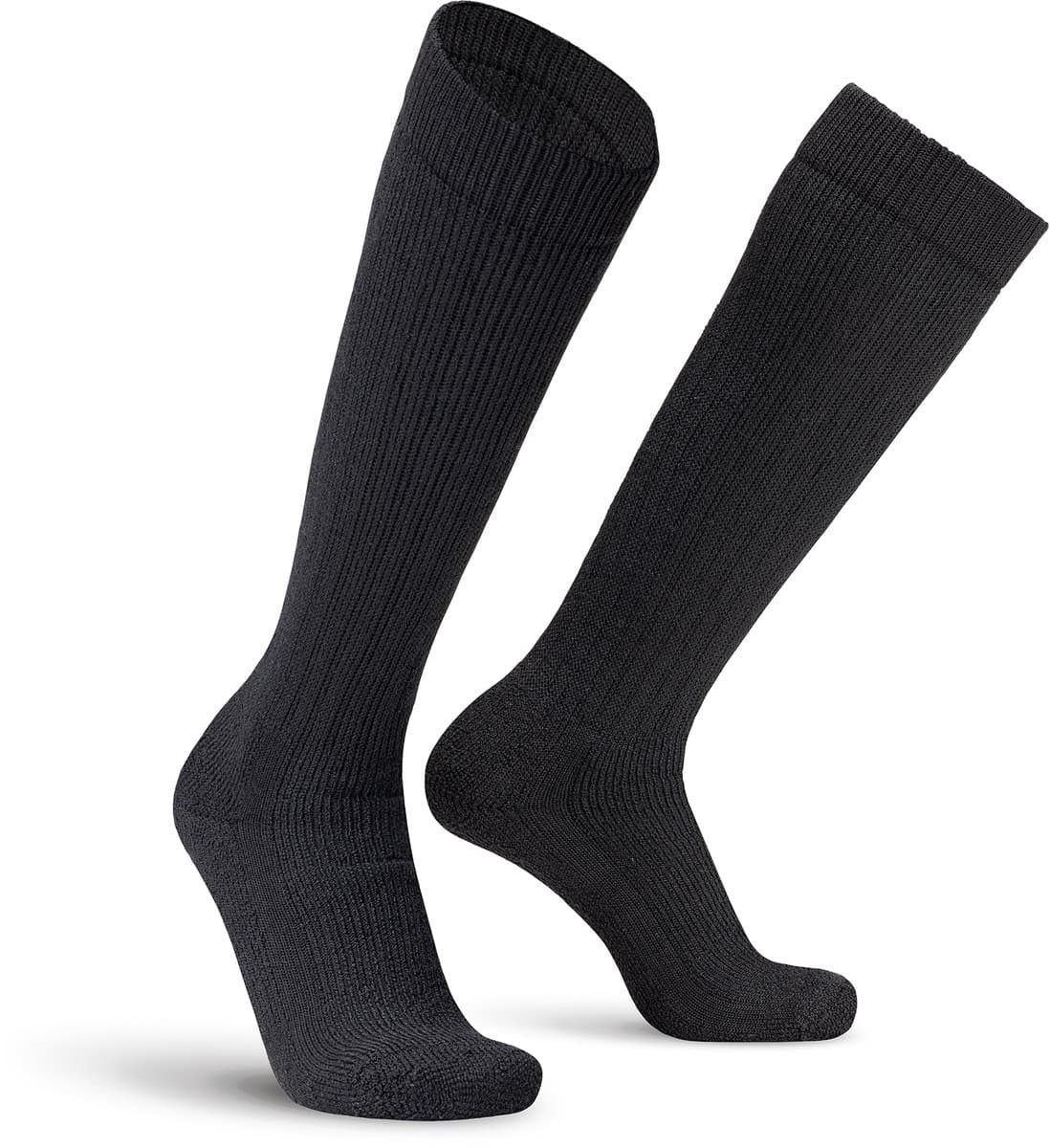 Worik - 2-Pack - Dikke Kniekousen - Honingraat Thermo - Heren / Dames - zwart - 41-43 - MERK