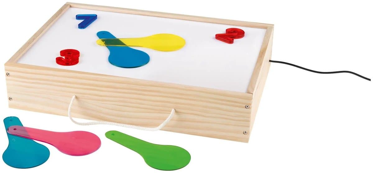 Lupilu Houten Lichtbox - Licht en kleur - Educatieve lichtbak - 18-delig