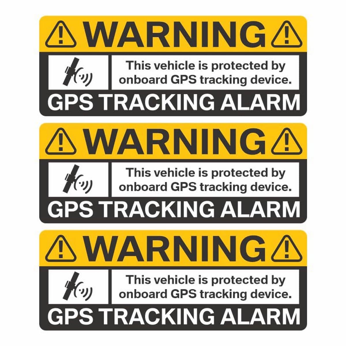 GPS-tracking autosticker set voor voertuigen, alarm en anti-diefstal, 3 stuks