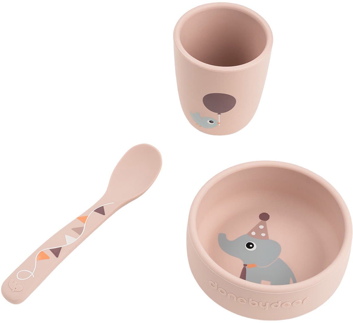 Done By Deer Celebration Stick&Stay Eerste Maaltijd Set - Powder