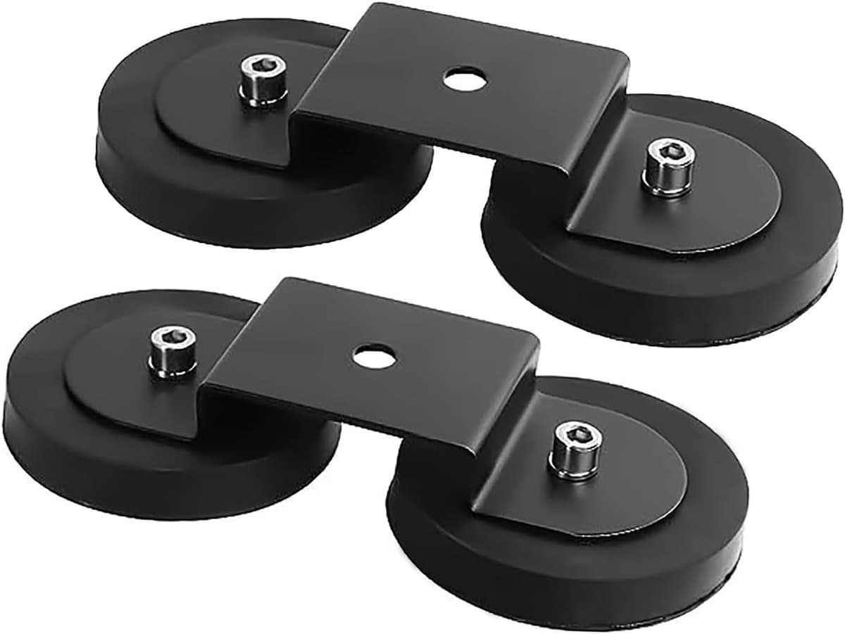 Magnetische Houder voor Lichtstrip - Geschikt voor Magnetische LED - Universele Montagebeugels met Magneetbasis voor Auto - 2 Stuks - Zwart