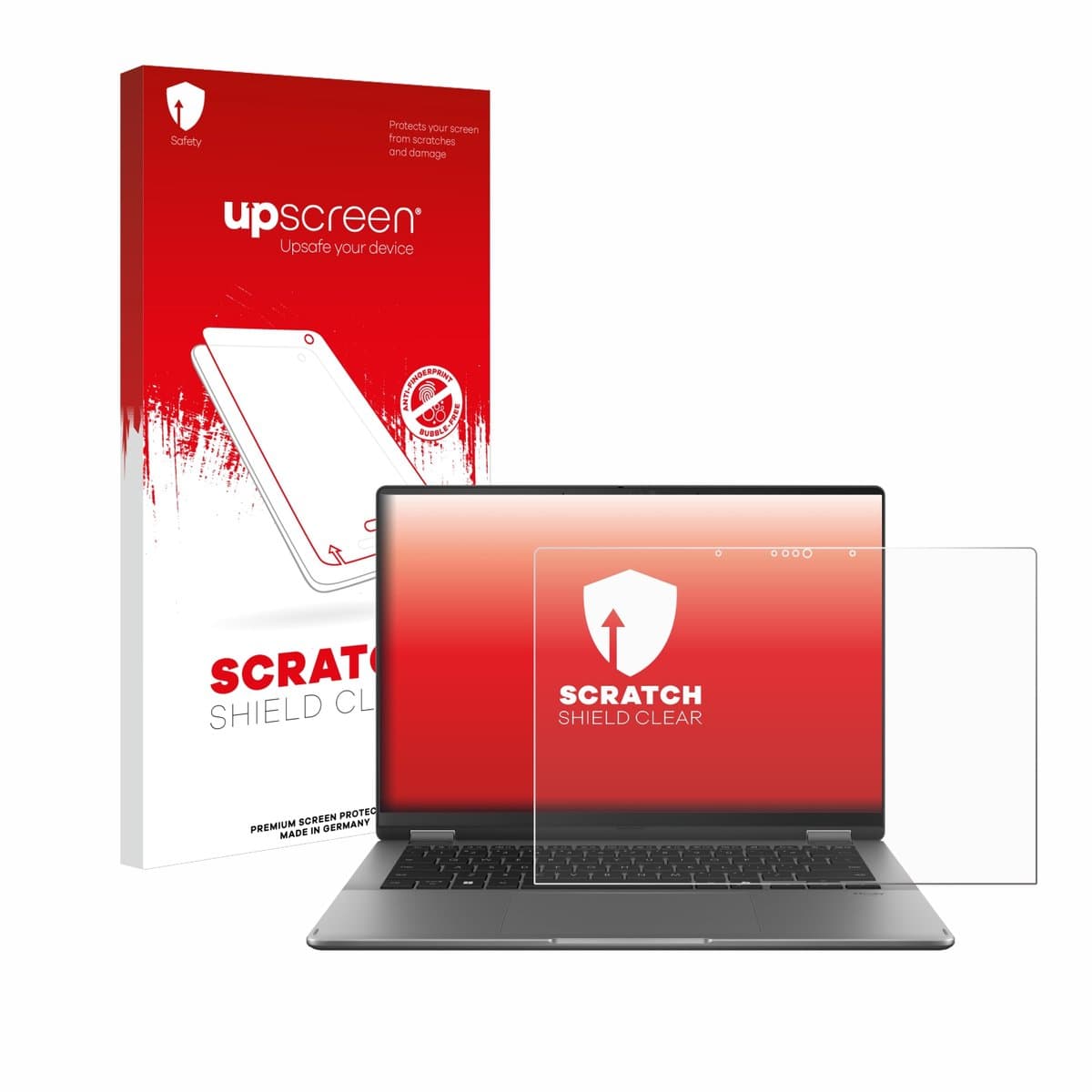 upscreen - Screenprotector voor ASUS Vivobook 14 Flip TP3407 - Folie Beschermfolie transparant