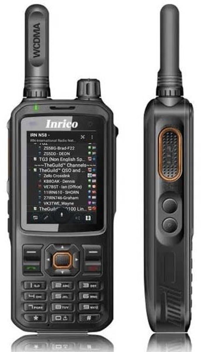 Set van 20 Inrico T320 V2 4G LTE Zello Portofoon, GPS, Wifi met D-shape oortje en koffer