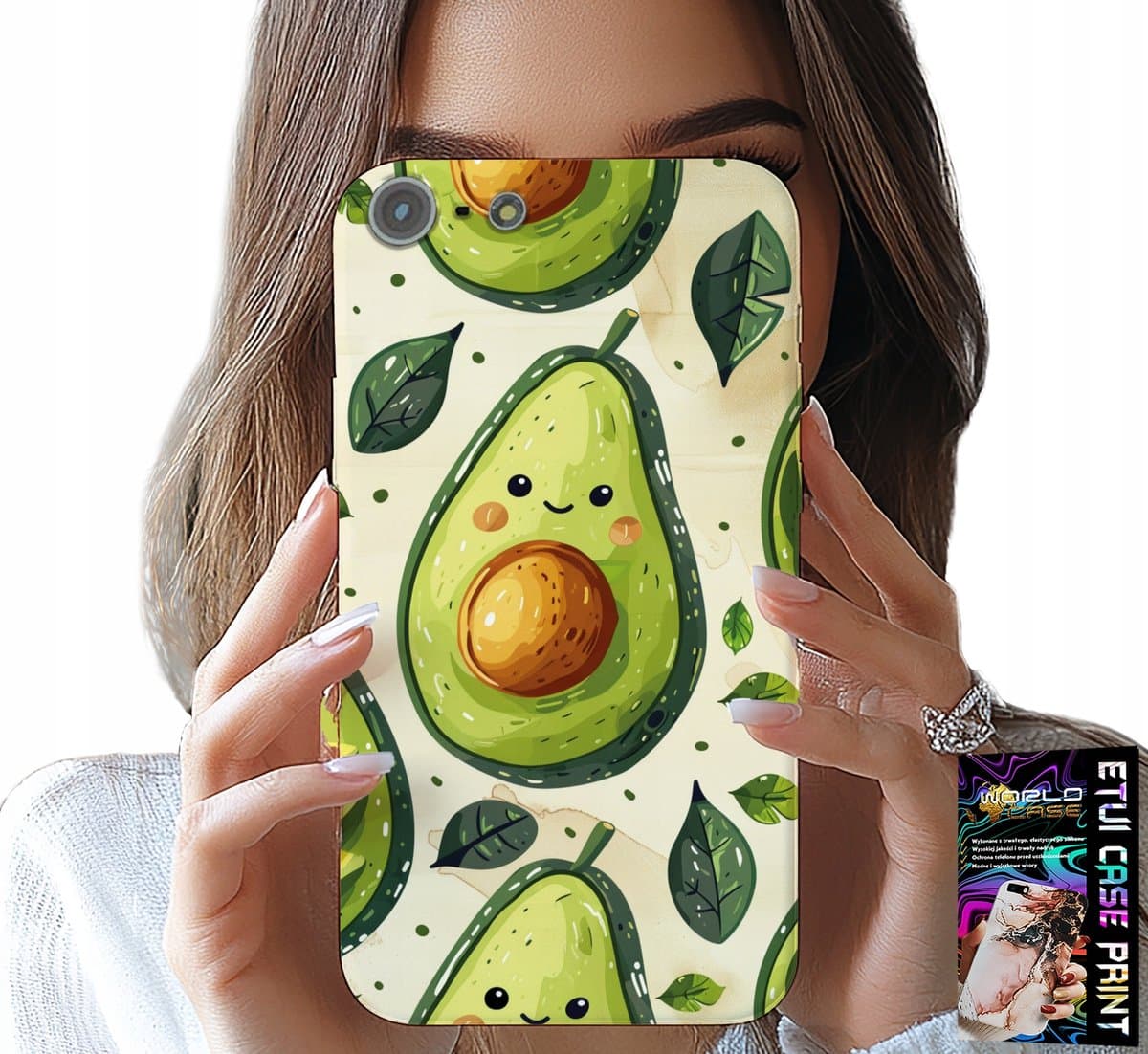 HOESJE VOOR IPHONE 5 / 5S / 5C - LEUK HOESJE MET EEN LACHENDE AVOCADO
