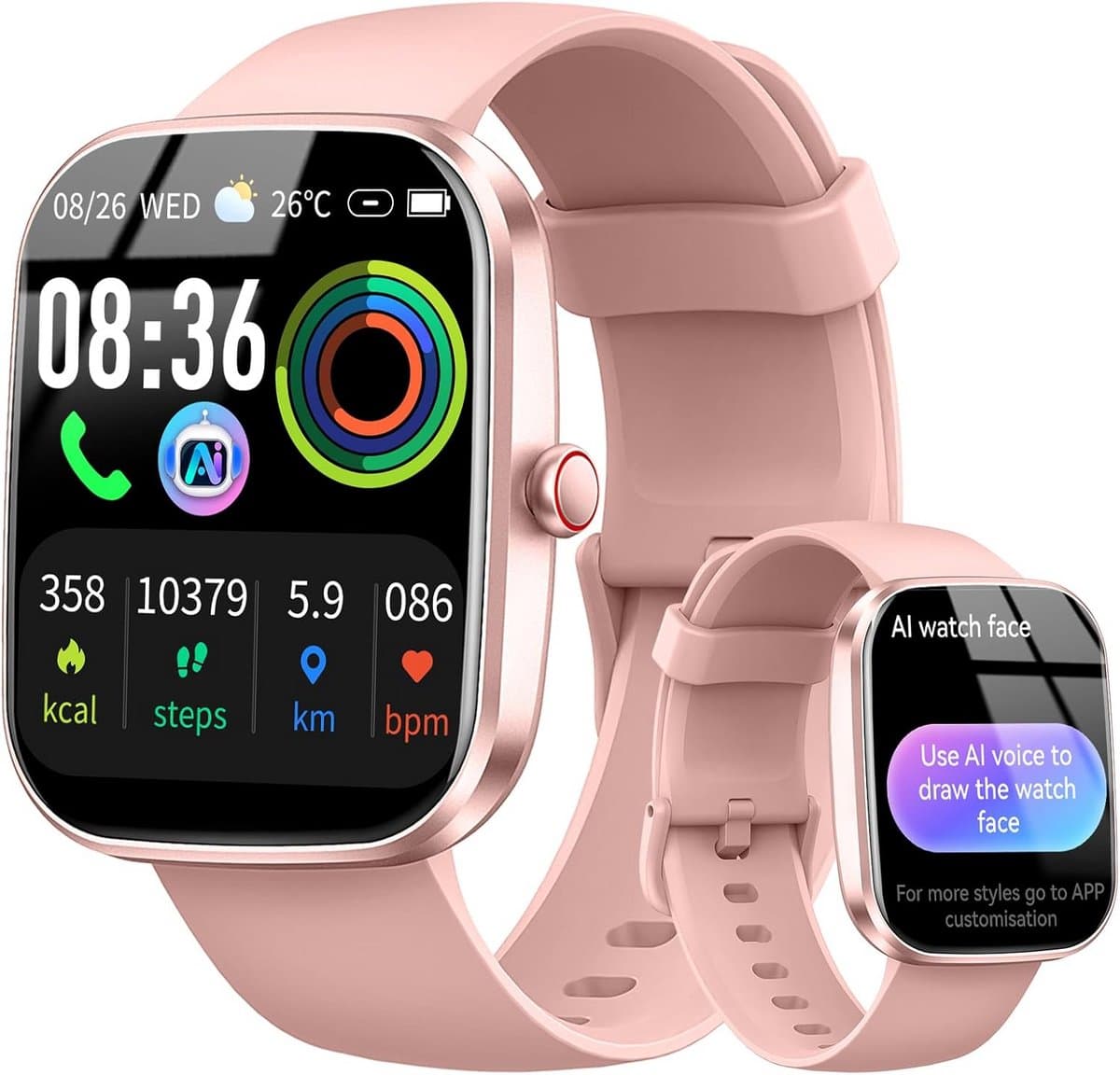 Smartwatch met Telefoonfunctie en Sportmodi voor Heren en Dames