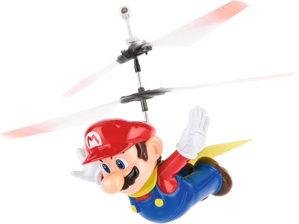 Carrera Super Mario Vliegende Cape Mario RC Helicopter - 5 Minuten Vliegtijd, Gele Cape