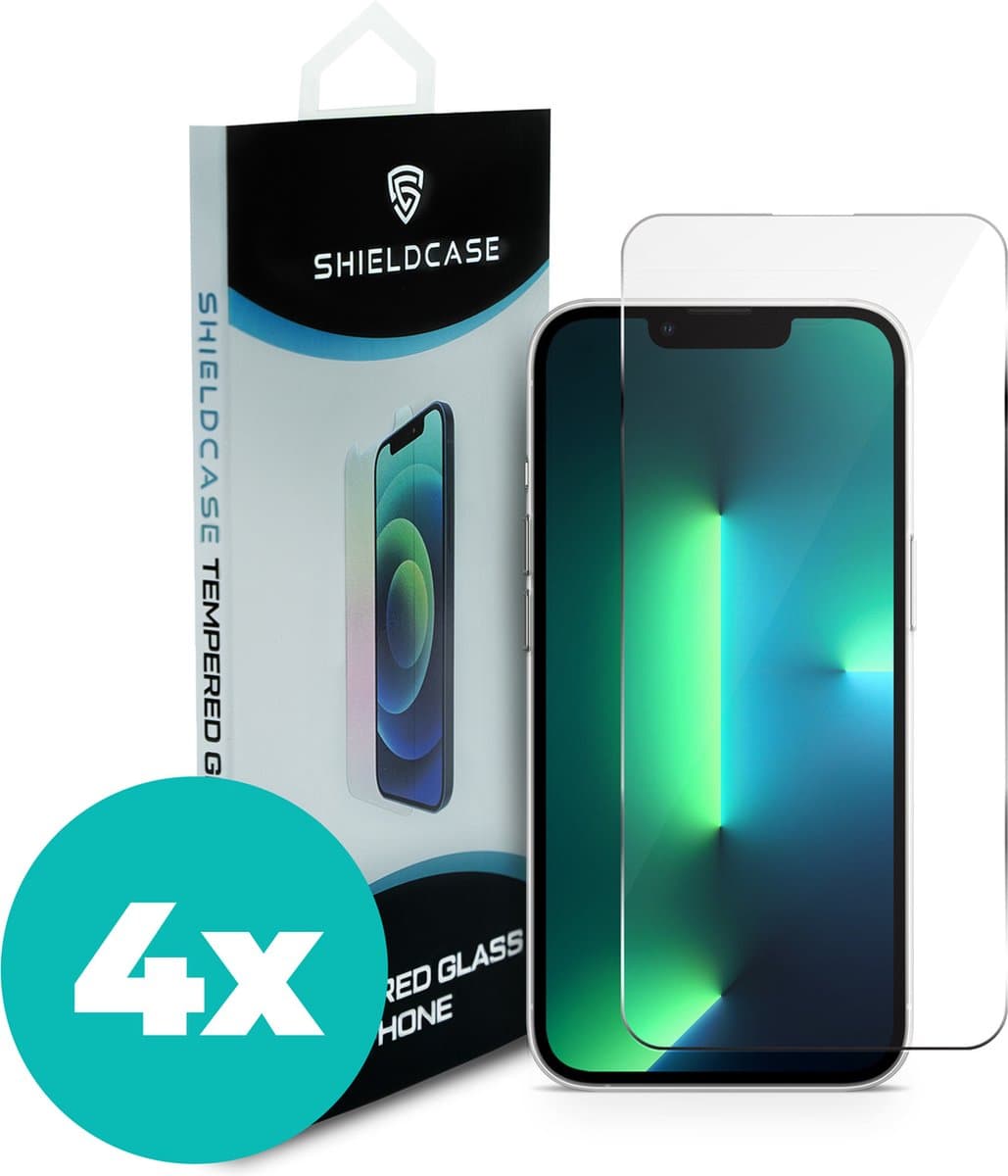 ShieldCase Geschikt voor iPhone 6 screenprotector - Tempered Glass - Beschermglas transparant bescherming - iPhone 6 (s) tempered glas glasplaatje 9H 4 pack - Screenprotector iPhone 6 en 6s- Accessoires - 4 stuks