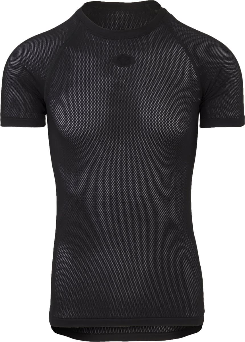 AGU Summerday - Fietsonderhemd - Thermoshirt - Unisex - Zwart - XXL - Naadloos - Ademend Mesh - Polygiene Geurwerend