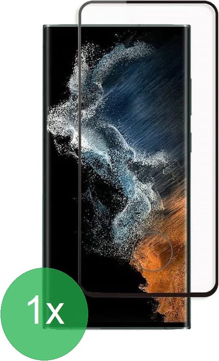 Volledige Glasplaatje Geschikt voor: Samsung Galaxy S22 Ultra Full Screenprotector 1x - screen protector - volledige glas - bescherming - beschermglas - ZT Accessoires
