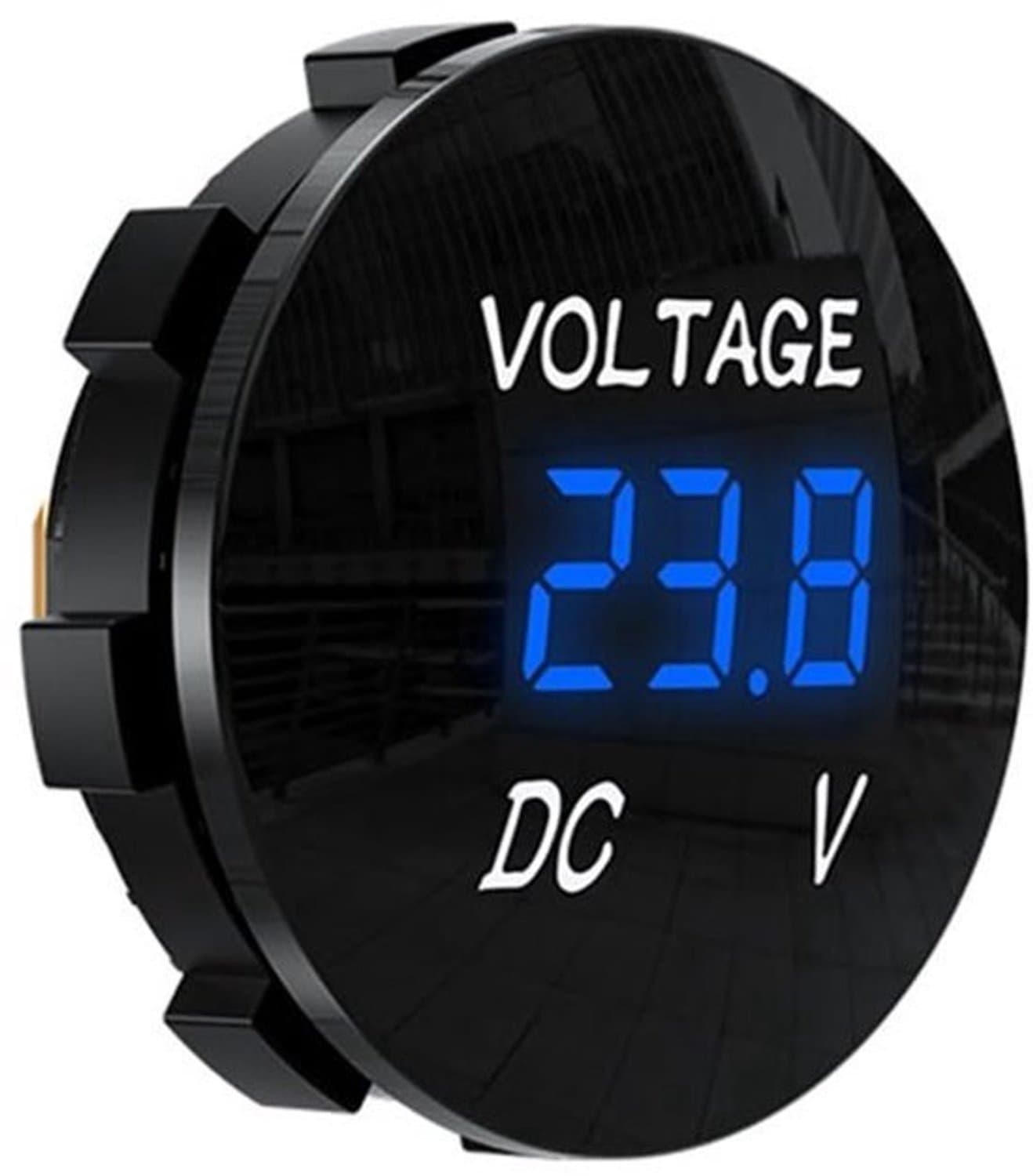 Digitale voltmeter - Spanningsmeter en batterijmonitor - Accustatus controleren - Waterdicht ontwerp - 5-48 V - Zwart