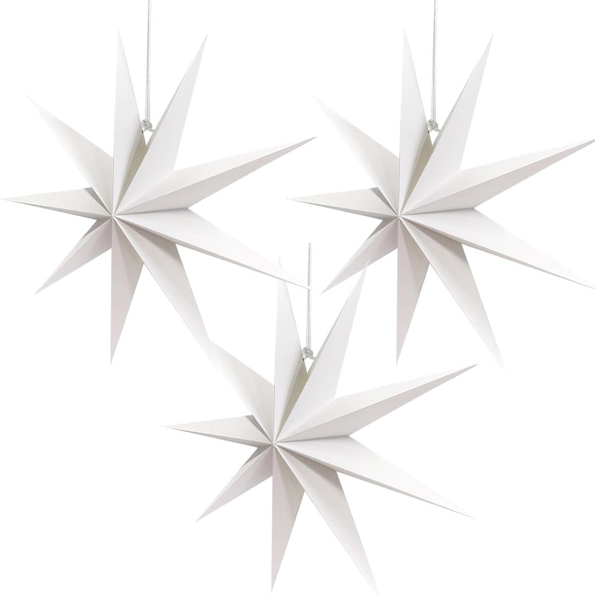 30 cm papieren ster decoratie (wit)