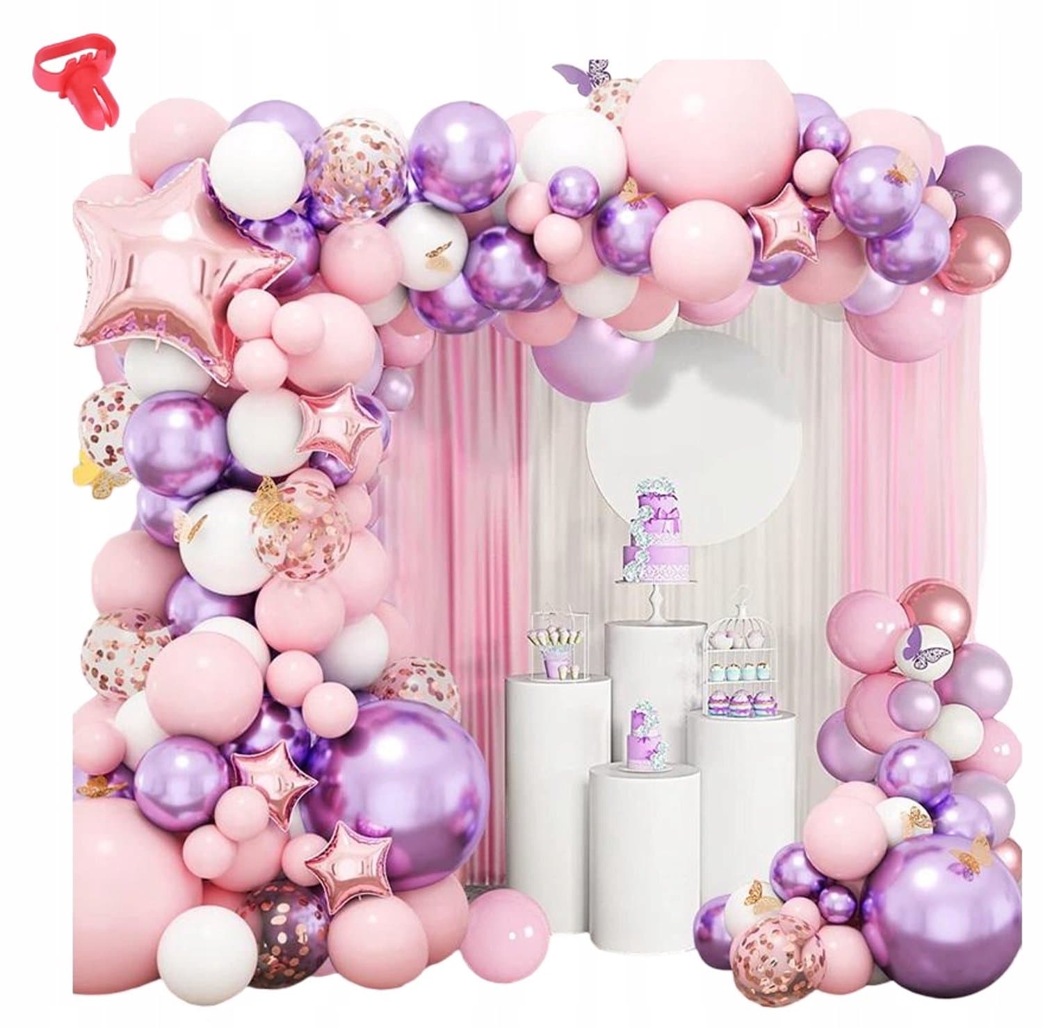Roze Ballonnenboog Set - 130 Delig - Feestdecoratie Verjaardag Bruiloft