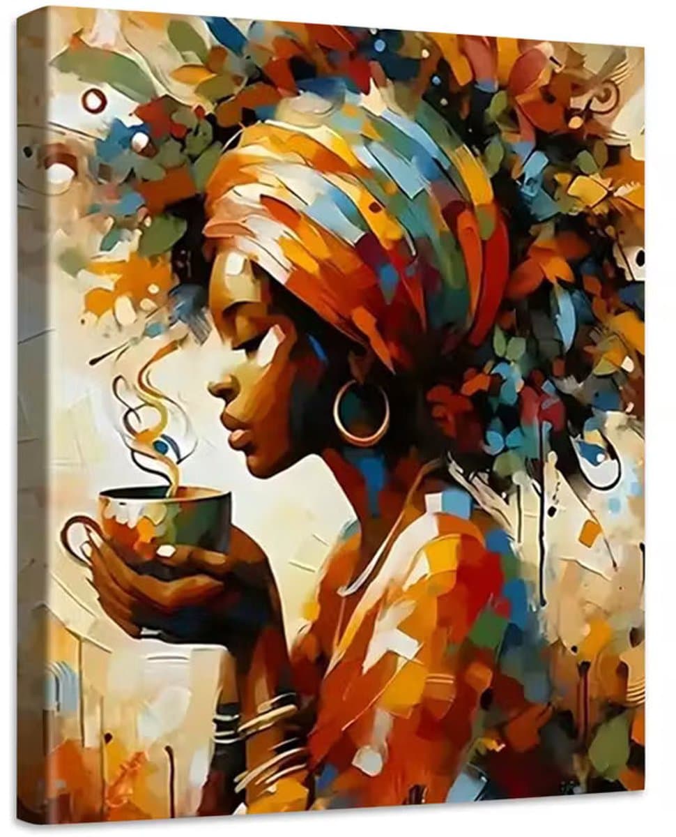 Untamed - Paint by numbers – schilderen op nummer – DIY decoratie - Portret - African Morning