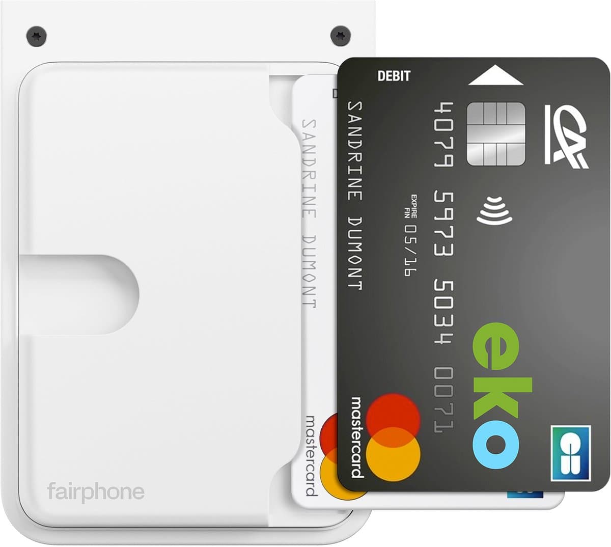 Fairphone 6 Duurzame Kaarthouder voor Drie Pasjes Wit