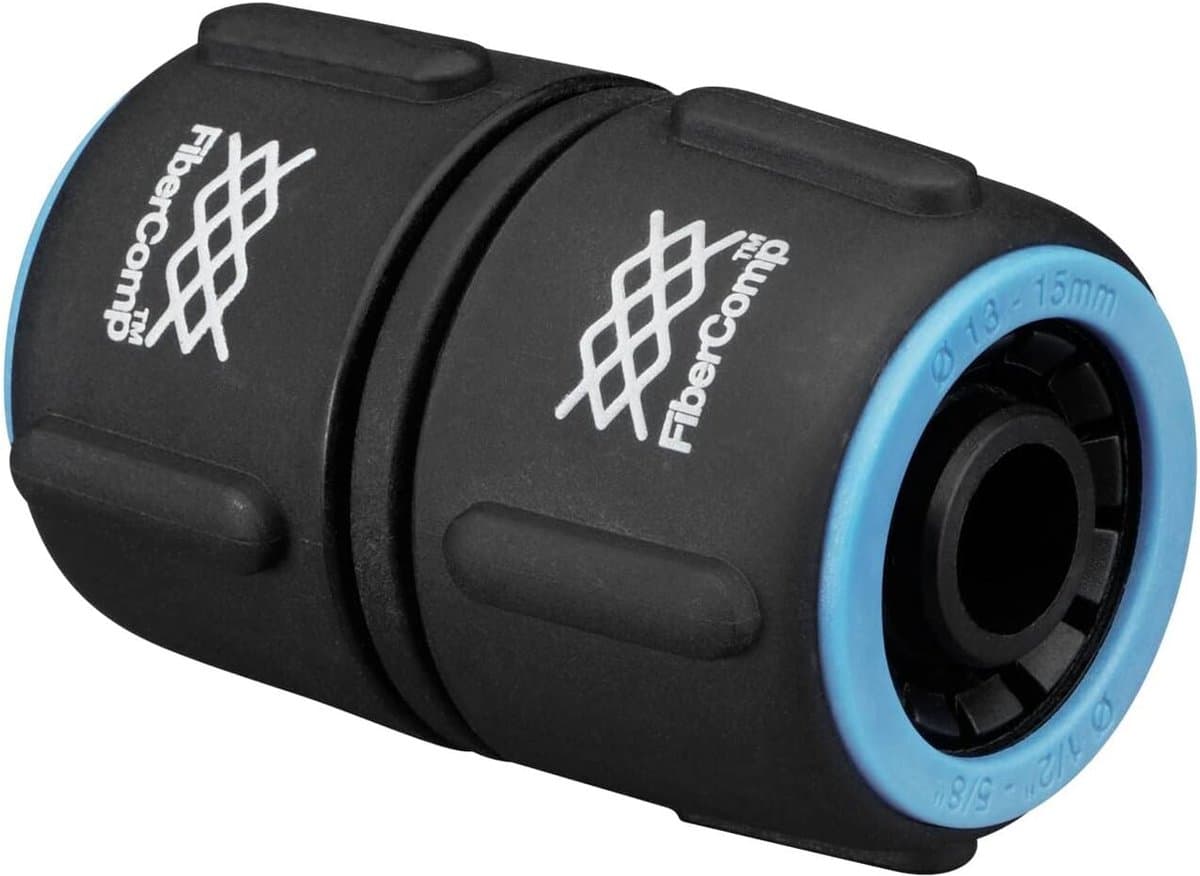 Fiskars slangreparateur,Ø 13-15 mm (1/2-5/8"), Met kleurcoderingssysteem, Universele maat, FiberComp, 20 g, Zwart/Blauw, 1054784