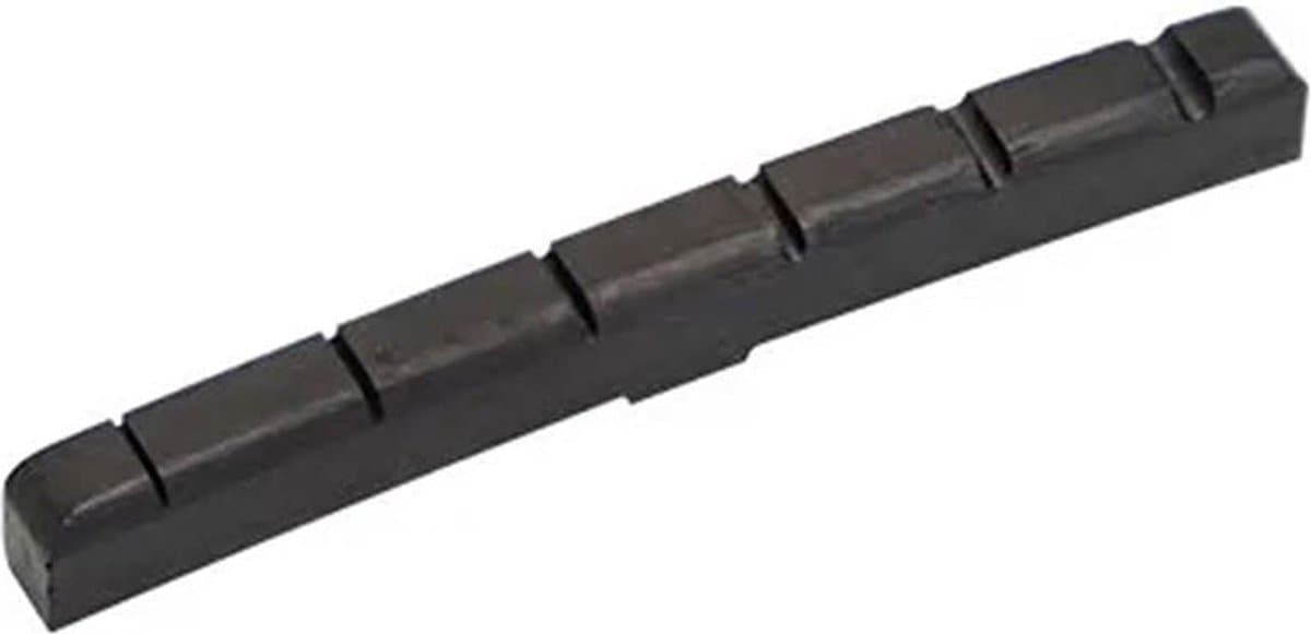 Hosco HSBK-NS1 –Zwarte Been Topkam voor Fender®-stijl Gitaren 7,25 Radius, 42,86 x 5,4 x 3,3 mm