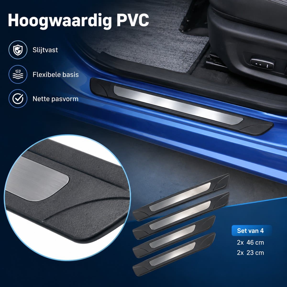 Instaplijsten Mazda CX-30 - Set van 4 - Zwart metallic - AIM