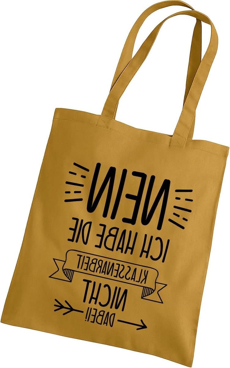 Katoenen tas - Stoffen tas boodschappentas - Dagelijks gebruik - Met spreuk leraar - 38 x 1 x 40 cm