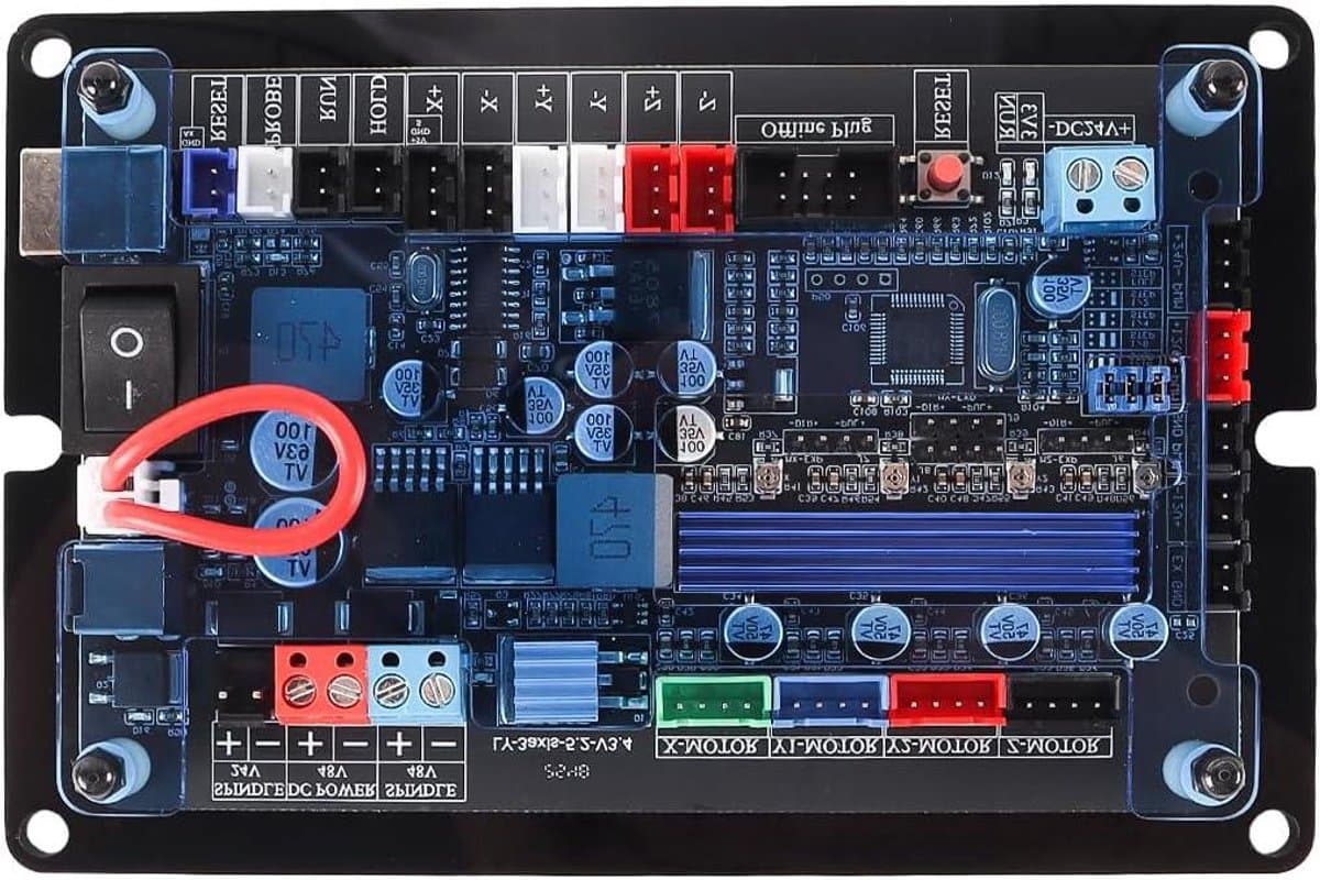 CNC Controller Board - Graveermachine Controller - Precisie Graveren - ARM 32-bit - 12-24V - Blauw