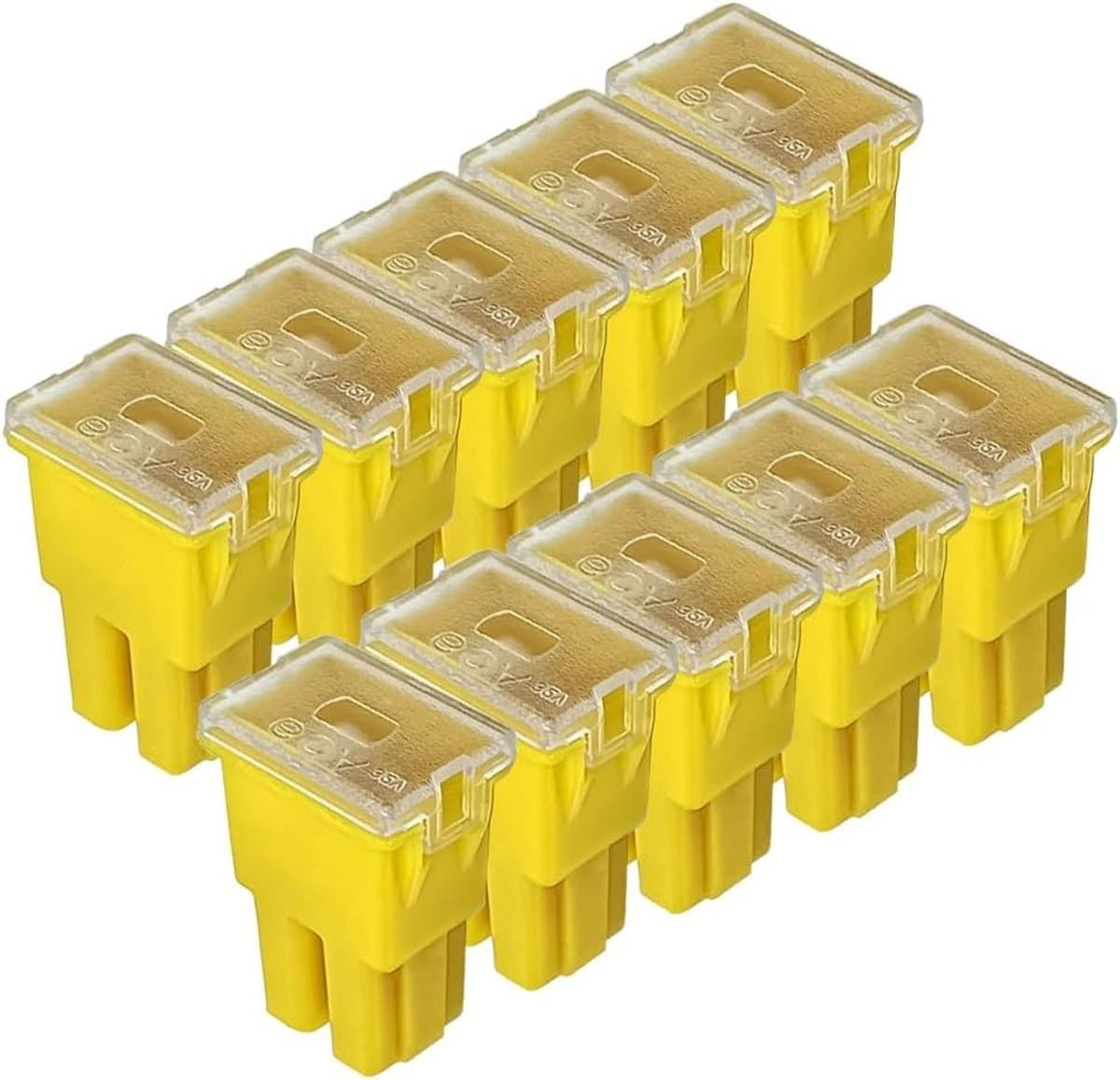 10 Stuks Vierkante Autozekeringen 60A Hoogwaardige Fuse voor SUV's, Auto's en Vrachtwagens