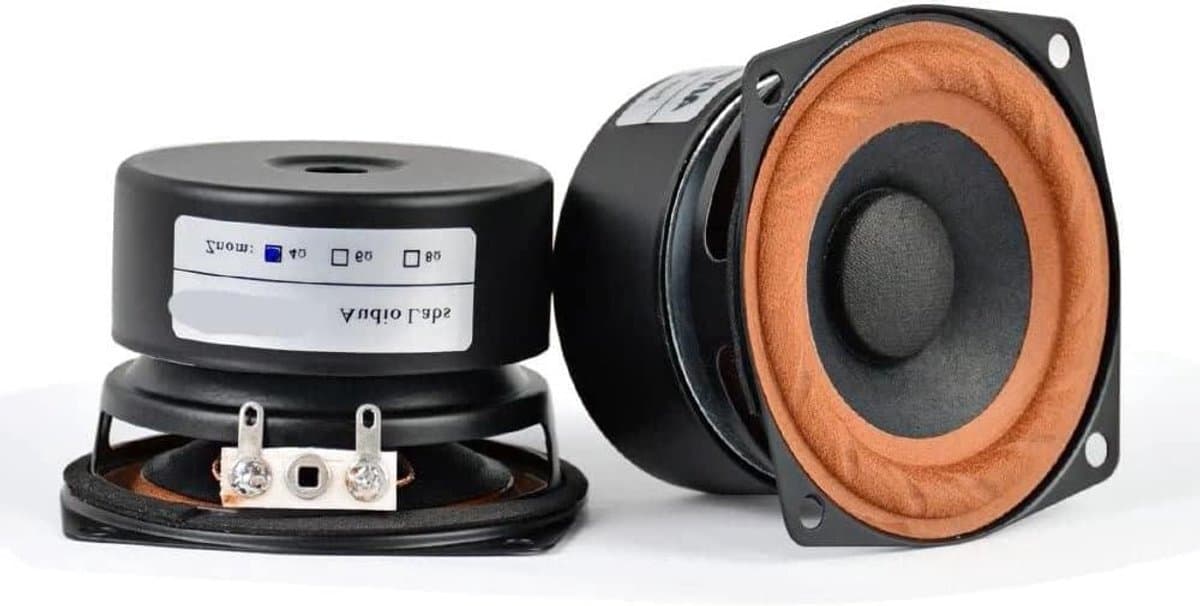 Draagbare Mini Luidsprekers - Boekenplank Luidsprekers - Muziek Luisteren - Full HiFi Geluid - 2.5 Inch - Zwart
