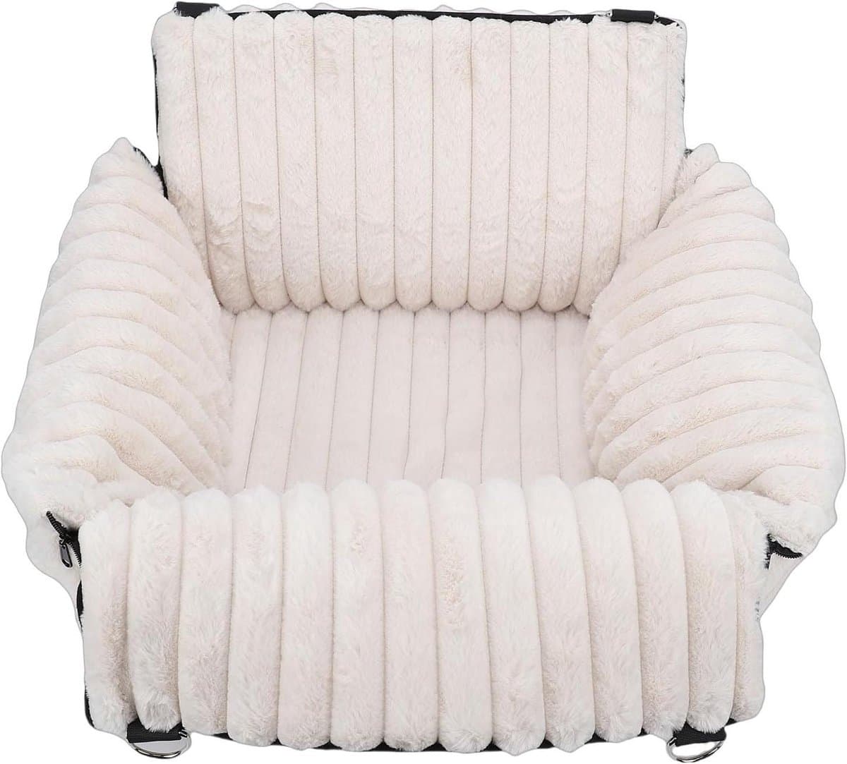 Hondenautostoel - Verhoger voor huisdieren - Veilig reizen - U-vormige hoge randen - 35 x 30 x 10 cm - Grijs