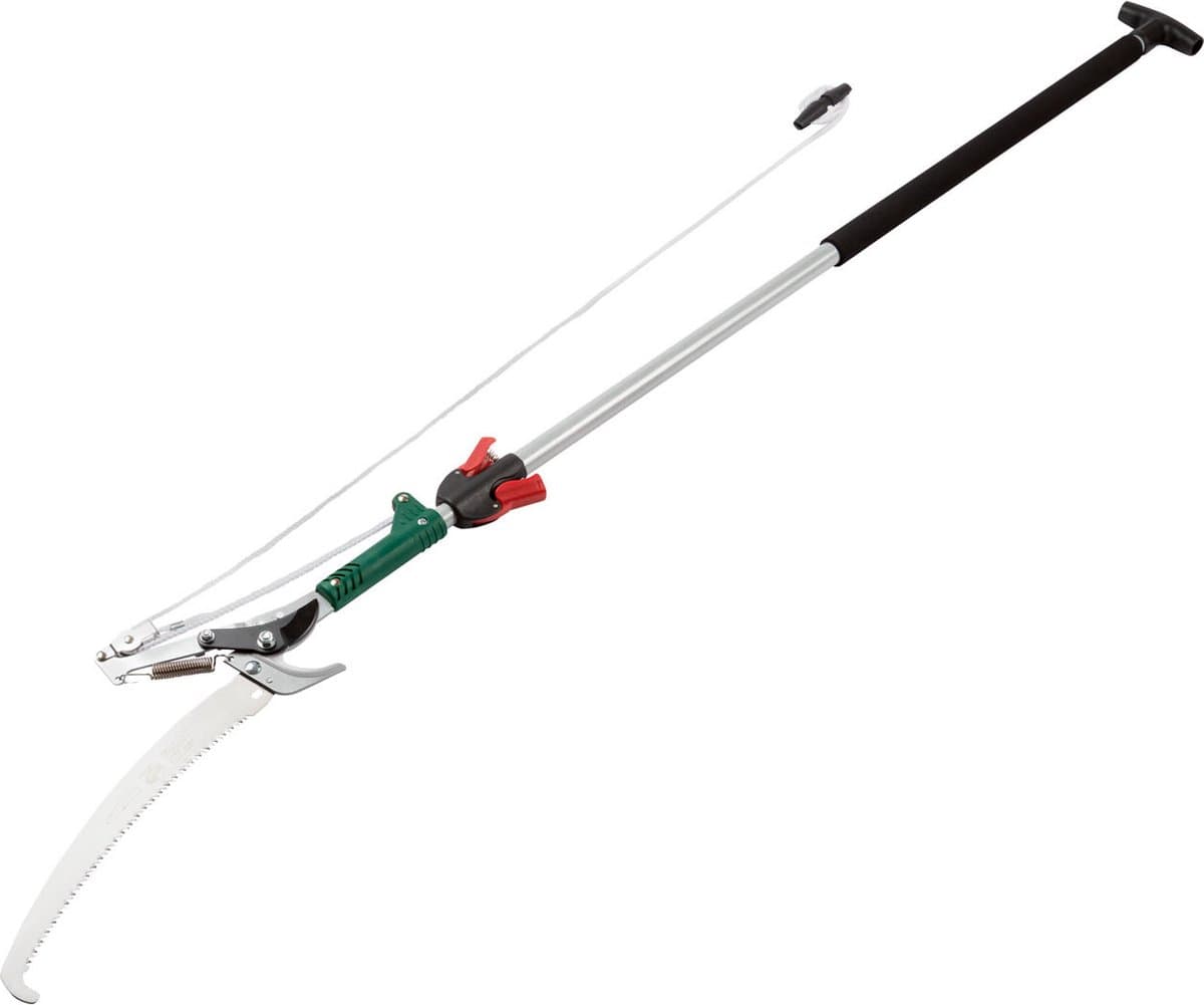 PARKSIDE® Telescopische boomschaar met zaag - 5-voudig uitschuifbare telescopische stang - 2 snijgereedschappen