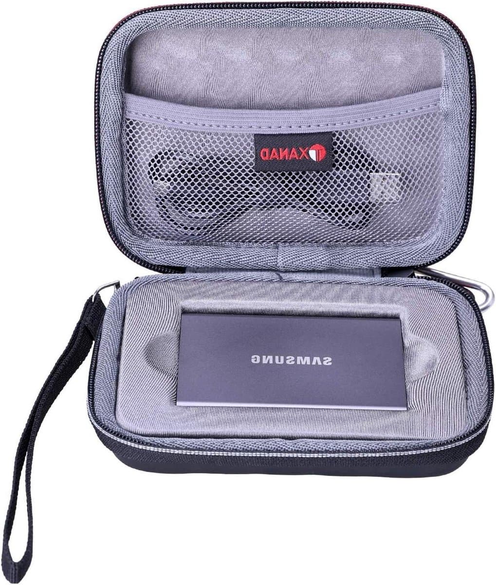 Hard Hoesje voor Samsung T7 Touch Portable SSD 500GB 1TB 2TB Zwart-Waterdicht Schokbestendig