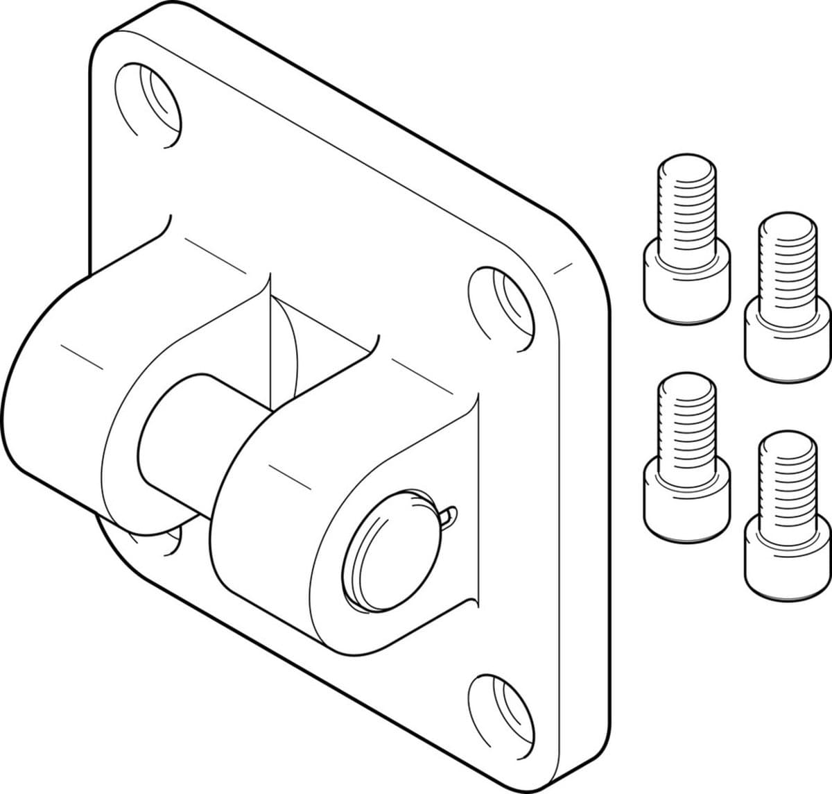 Festo Gaffel Flens Bouwgrootte 200 ISO 15552 - 152598 - P2GPD