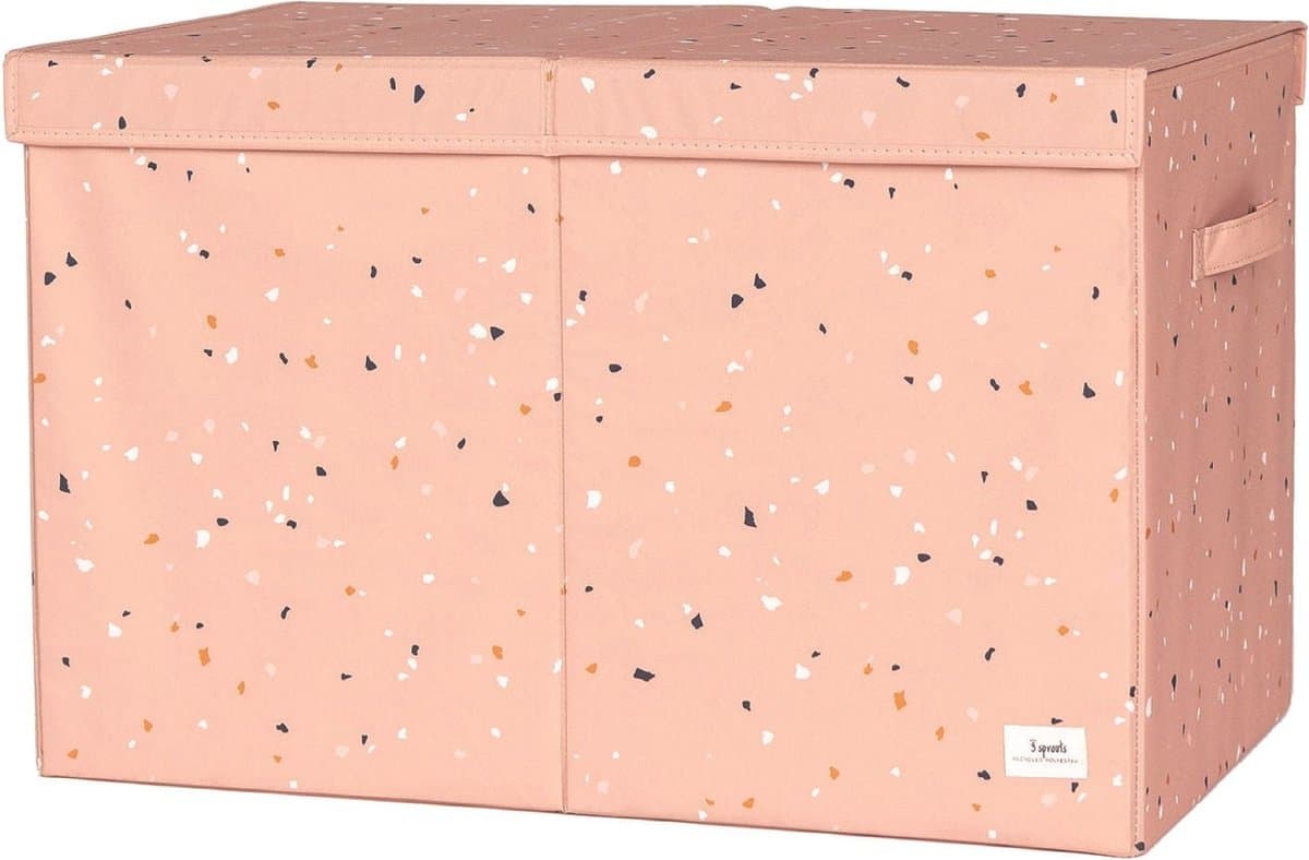 3 Sprouts Speelgoedkist Terrazzo Roze