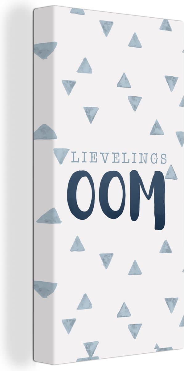 Canvas Schilderij Spreuken - 'Lievelingsoom' - Quotes - 40x80 cm - Wanddecoratie
