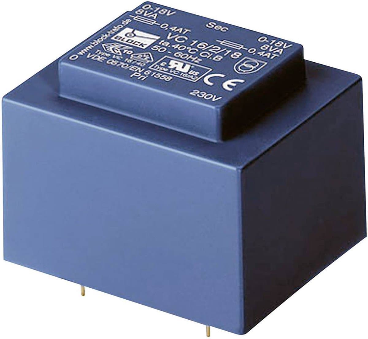 BLOCK VC 10/2/15 Printtransformator 1 x 230 V 2 x 15 V/AC 10 VA 333 mA