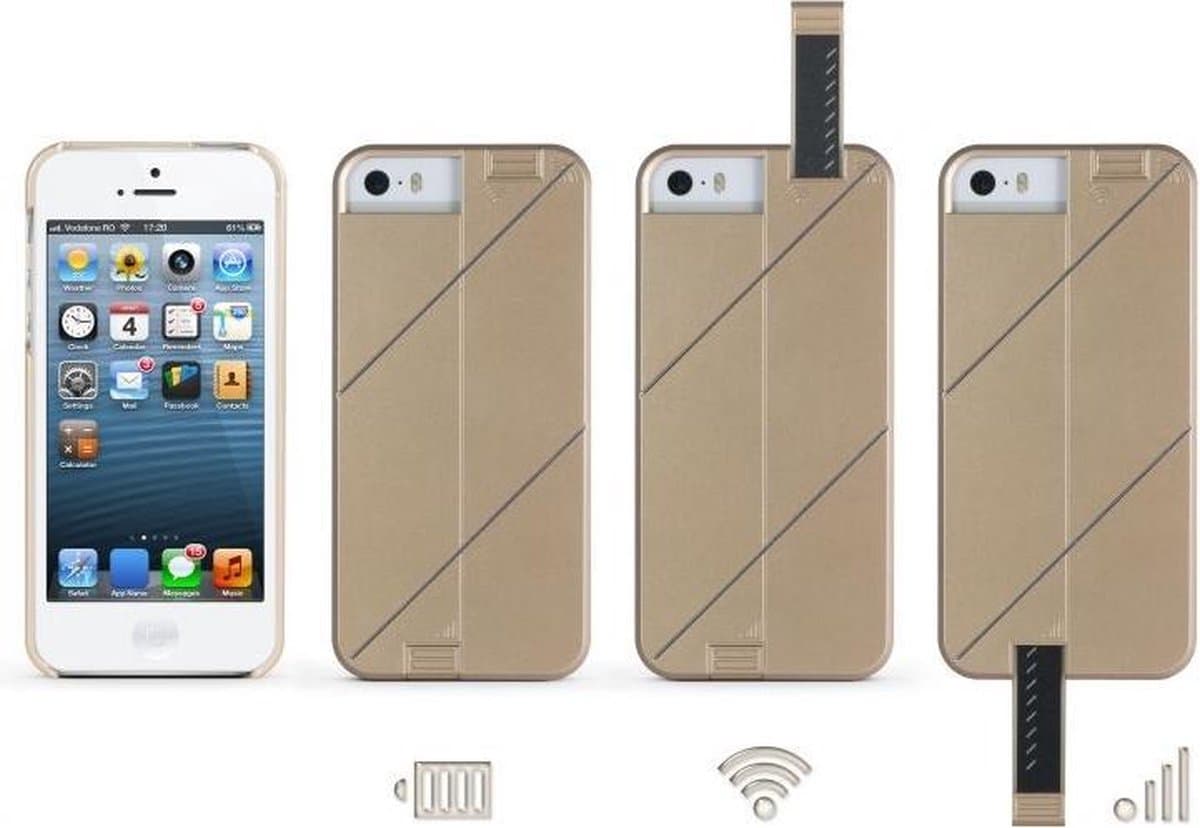 Technaxx LINKASE PRO TX-27 mobiele telefoon behuizingen Hoes Goud