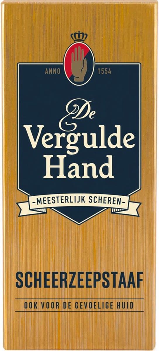 Vergulde Hand Scheerzeepstaaf - 6 x 75 gr - Voordeelverpakking