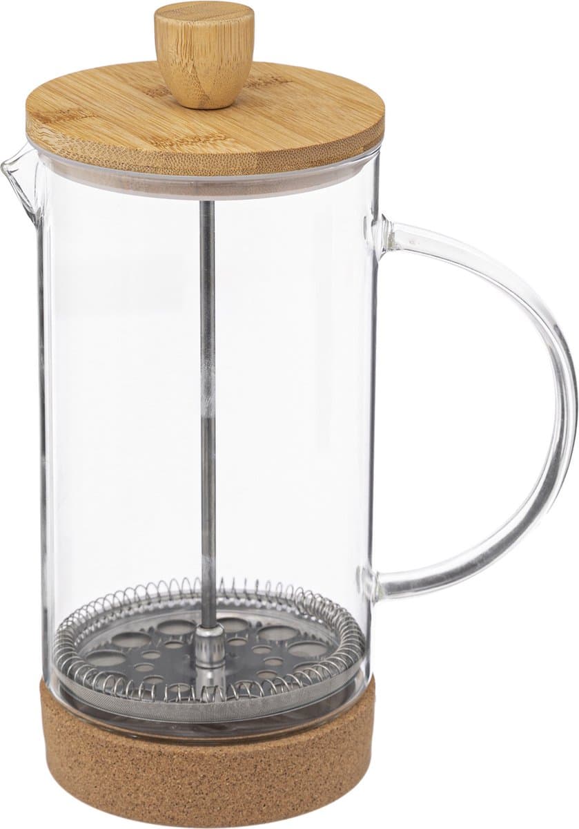 Secret de Gourmet Glazen Cafetière - 1 L, Bamboedeksel