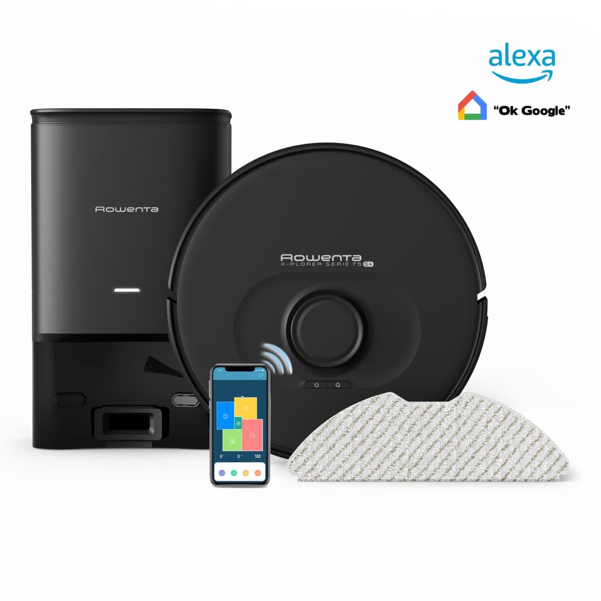Rowenta X-Plorer Serie 75S+ Robotstofzuiger met Leeg- en oplaadstation