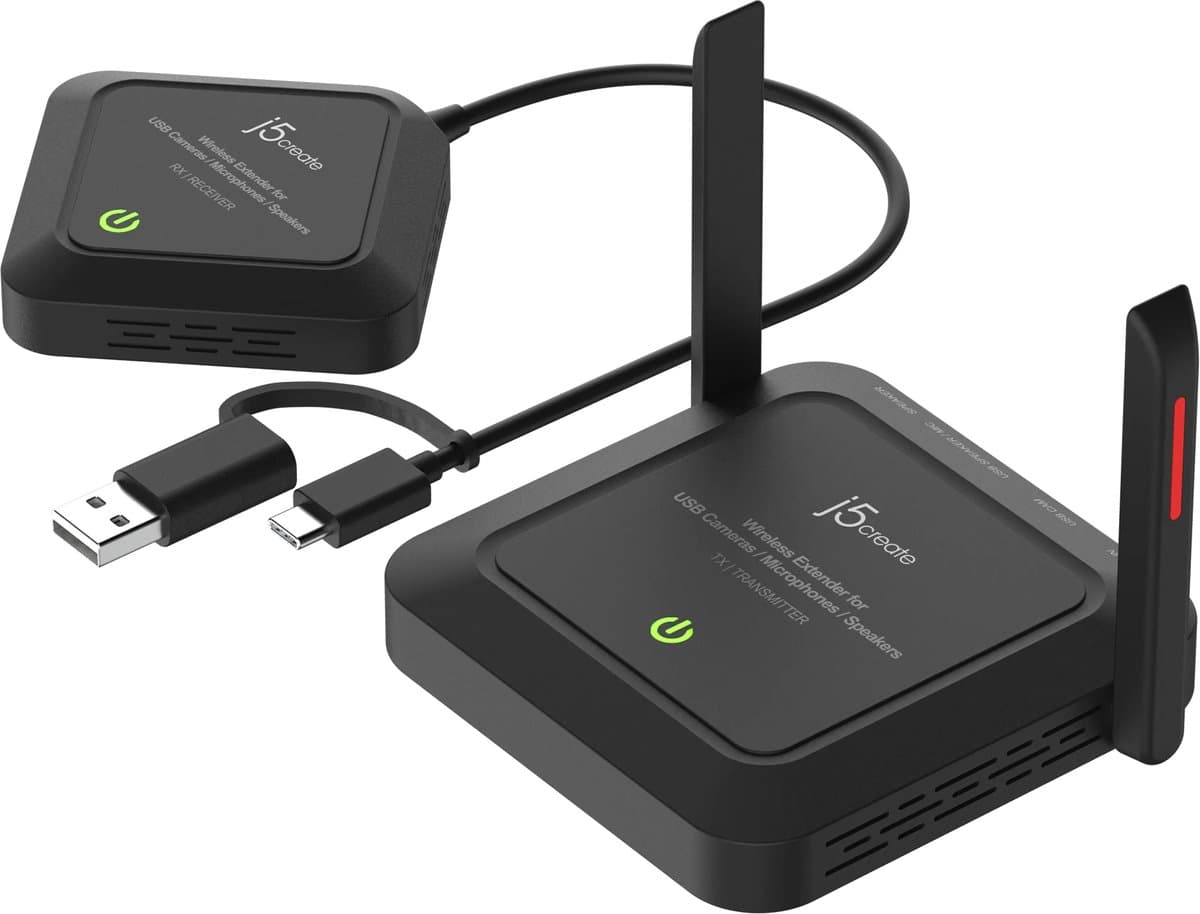j5create JVW120-N Draadloze extender voor USB™-camera's / microfoons / luidsprekers