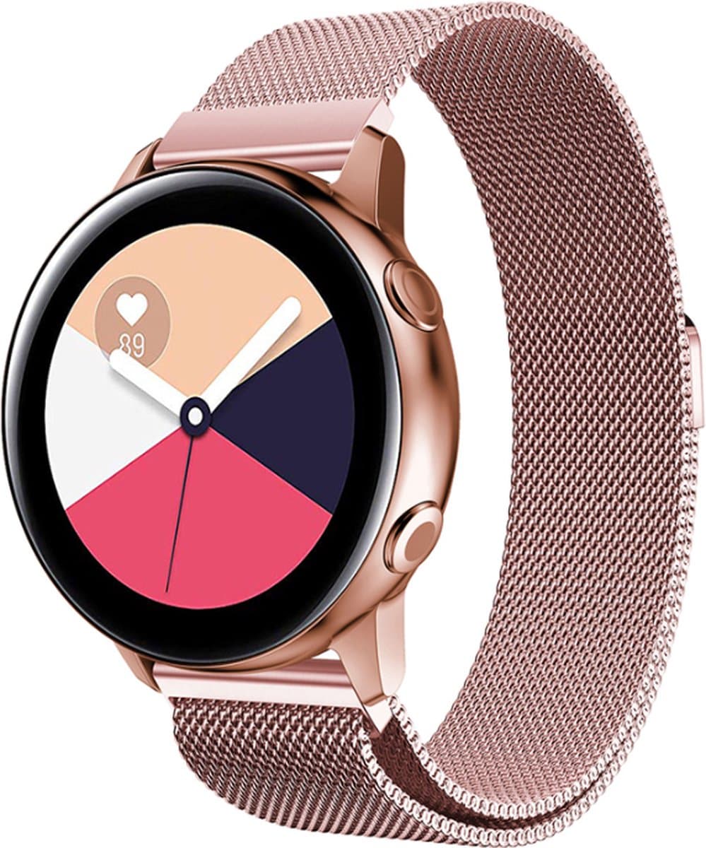 Geschikt voor Samsung Galaxy Watch Milanese band - roze - 41mm / 42mm