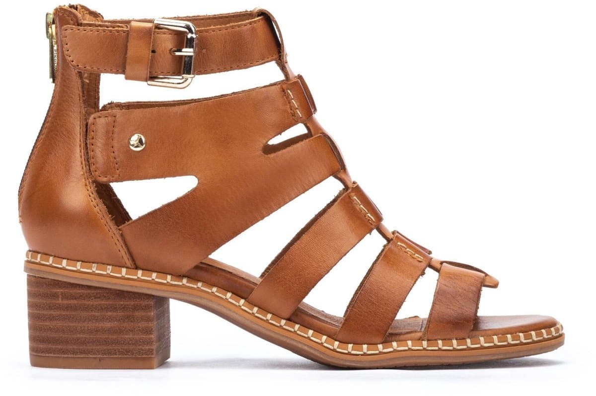Pikolinos - BLANES W3H-1823 - Sandalen met hakDames Sandalen - Kleur: Cognac - Maat: 41