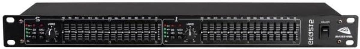 Stereo Equalizer - Audio Controller - Geluidsaanpassing - Dubbele 15-bands - 2x - Zwart