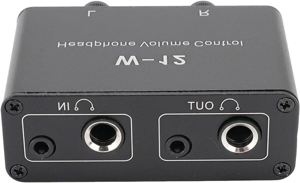 Stereo Volume Controller - Audio Knop - Geluid Instellen - Verliesvrije Signaaloverdracht - 6.35mm 3.5mm - Zwart