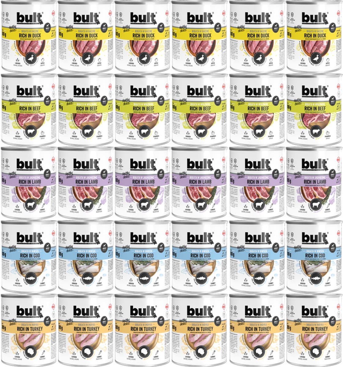 Bult - Mix 5 Smaken - Vochtig Hondenvoer - 30x800g - Hipoallergeen