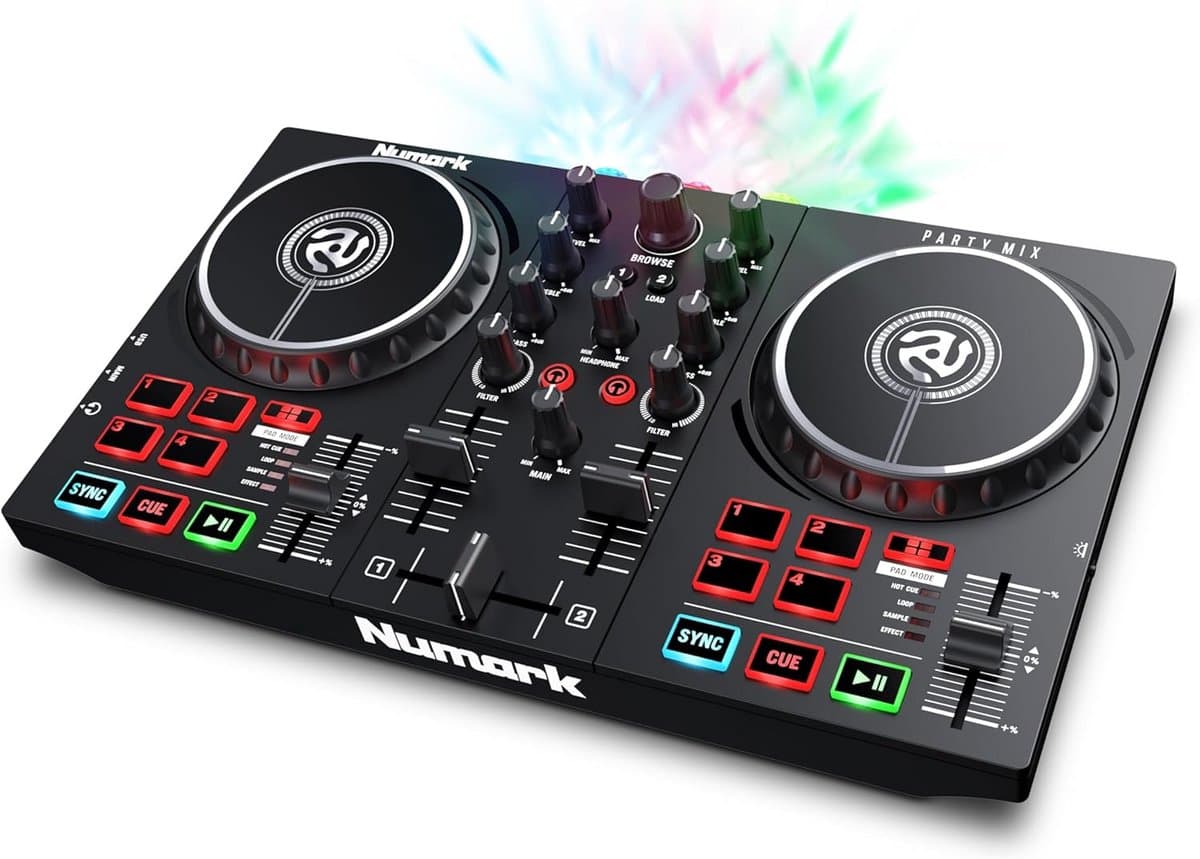 DJ Controller - Muziek Mixer - Muziek Mixen - Ingebouwde Verlichting - 325 cm - Zwart