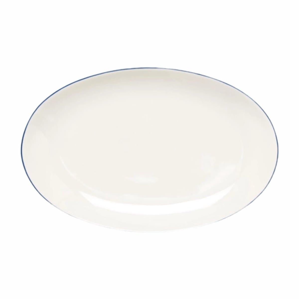 Bord vtwonen Plate White-Blue Line Oval 25,5 cm