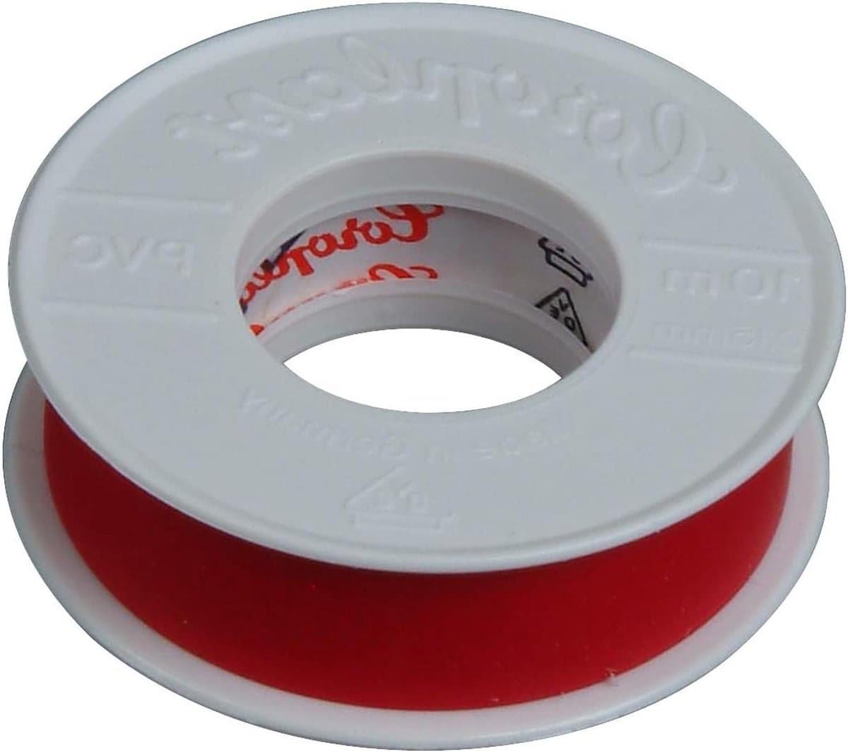 Isolatietape - Elektrische tape Markeringstape - Leidingen Markeren - VDE-getest - 10 m x 15 mm - Rood