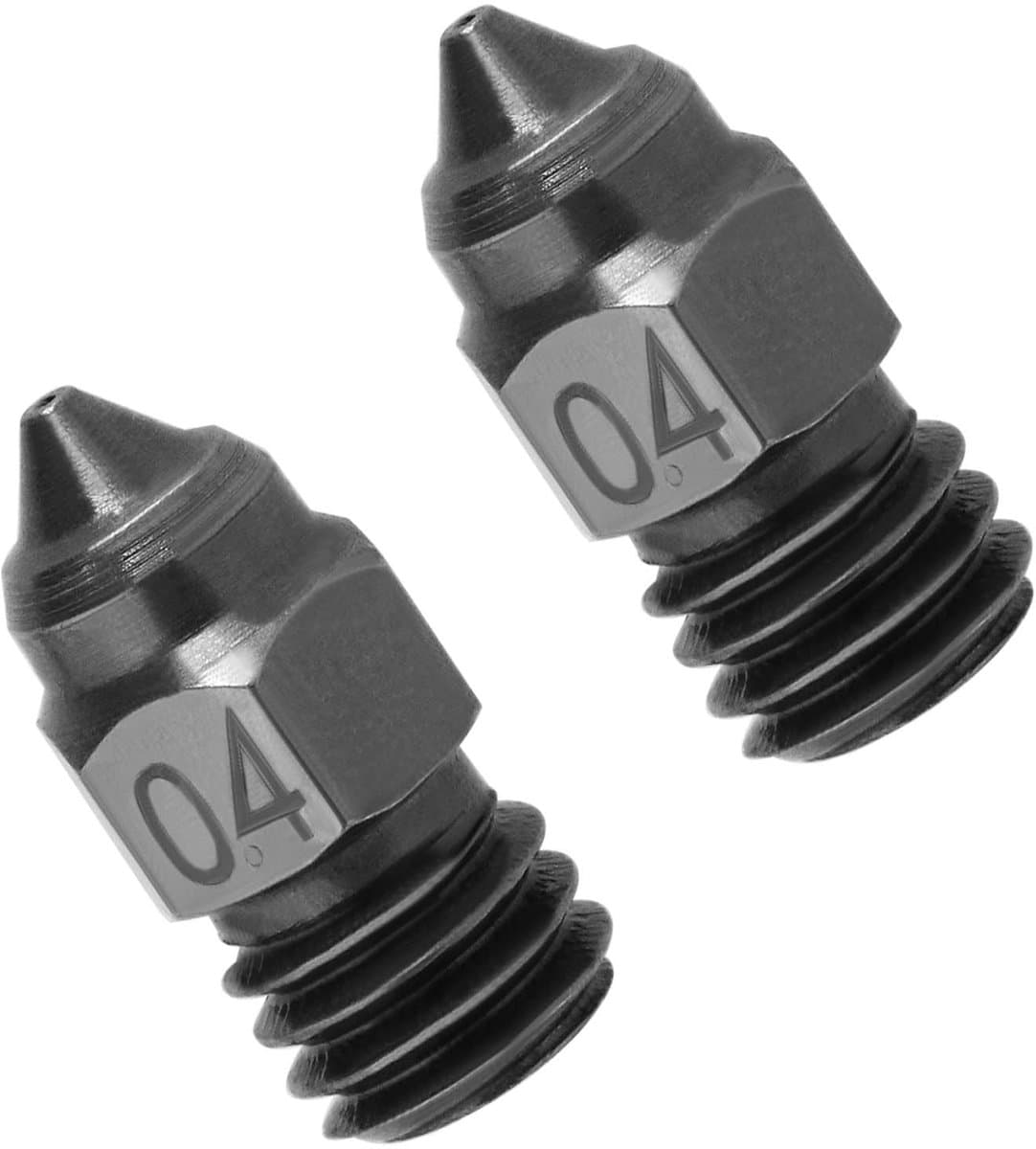 Dailygoods- 3D-printer Mondstuk 0,4 mm - 2 Stuks - Gehard Staal - Compatibel met CR6 SE/Ender3 V2/Pro/Ender 5 Plus/Pro/CR10 - Duurzaam - Roestbestendig - Spuitmond