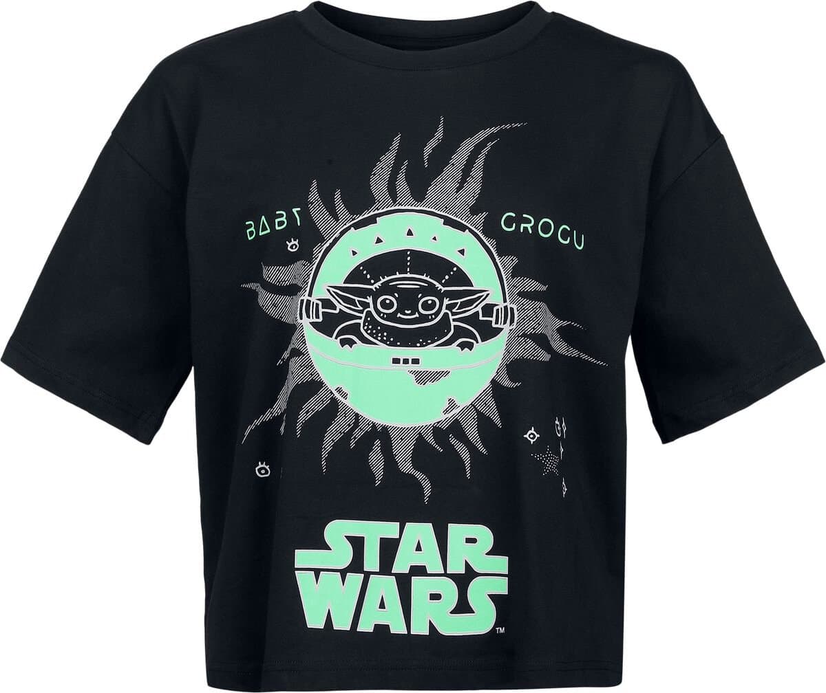 Star Wars Baby Grogu - Oversize Dames Oversized T-shirt - zwart - M
