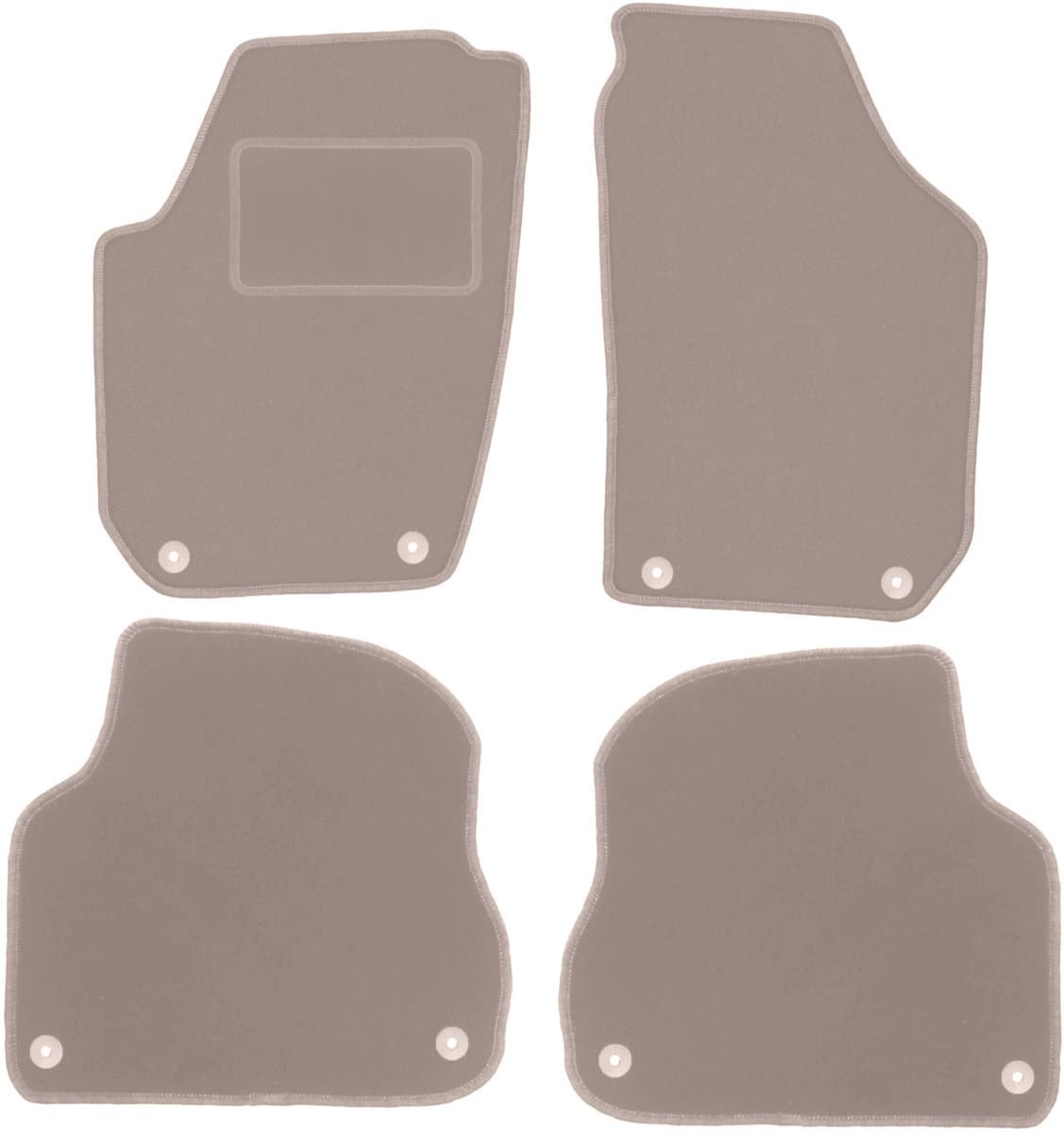 Beige veloursmatten voor: Skoda Fabia II hatchback, stationwagen (2007-2014)